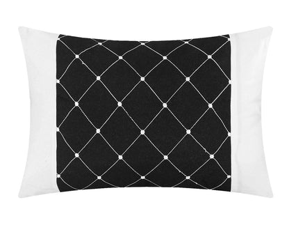 Chic Home CS2119-AN Cheryl - Edredón Completo de 10 Piezas, Plisado, con Volantes, Juego de sábanas, tamaño King, Color Negro