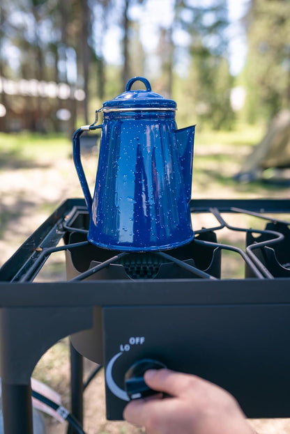 Stansport 11230 - Juego de 4 tazas (esmaltado, 11230), color azul