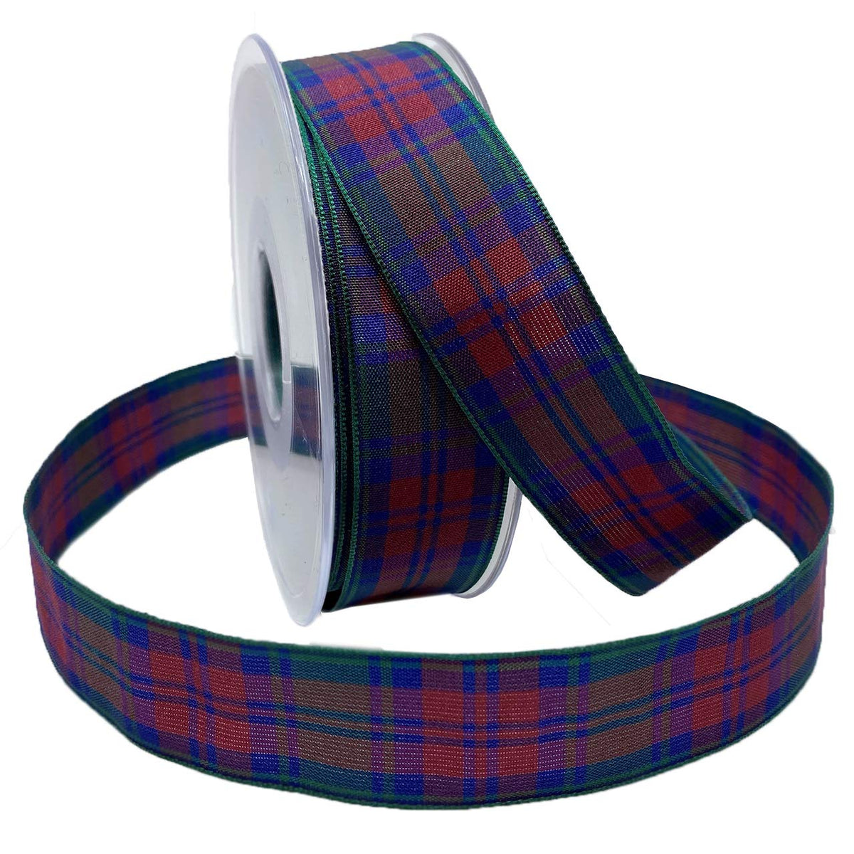 Morex Ribbon - Cinta de Edimburgo, colores familiares de la herencia escocesa, decoraciones de Navidad y boda, a cuadros, 1 pulgada por 27 yardas, Lindsay - 1 Inch by 27 yards - Lindsay