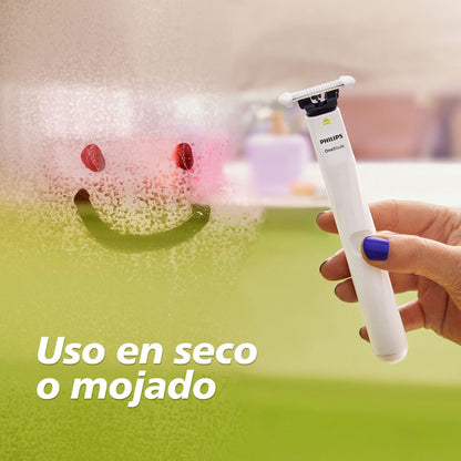 Philips OneBlade Intimate Afeitadora y Recortadora para Zonas Íntimas | Mayor protección en áreas sensibles | Mujer | 2 cuchillas SkinProtect + Peine Corporal | Zonas íntimas y axilas | QP1924/50