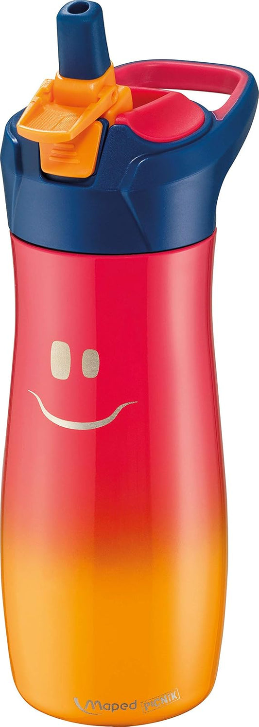 Maped Picnik - Botella de agua, acero inoxidable, 580 ml, Rosa