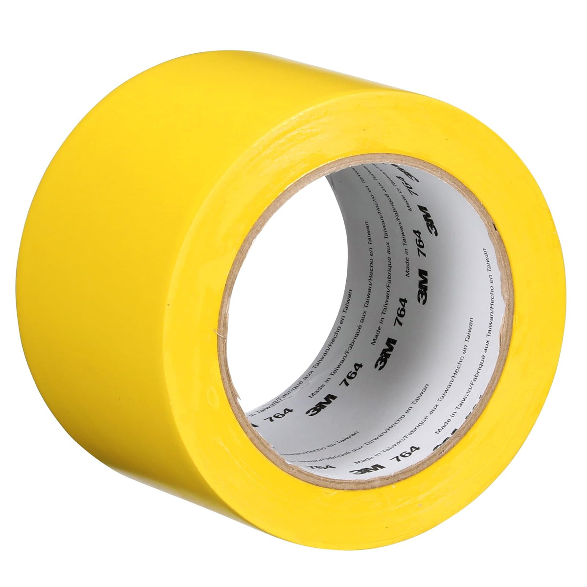 3M Cinta de Vinilo 764 para Marcaje de Piso, Uso Industrial - Amarillo - 3 in x 36 yd