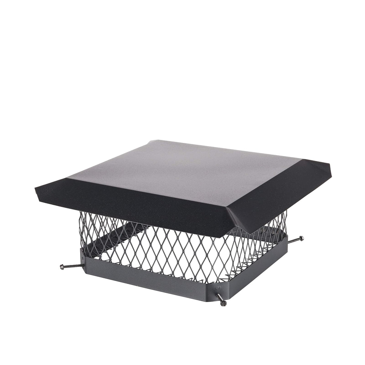 Shelter - Tapa de chimenea atornillada de 33 x 33 cm, totalmente montada, acero galvanizado