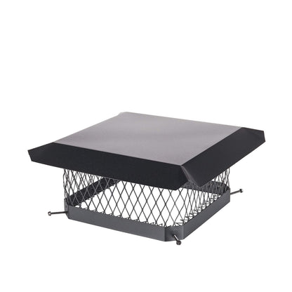 Shelter - Tapa de chimenea atornillada de 33 x 33 cm, totalmente montada, acero galvanizado