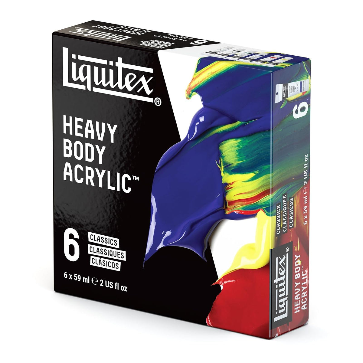 Liquitex Set con 6 Pinturas Acrílicos Heavy Body 59 ml