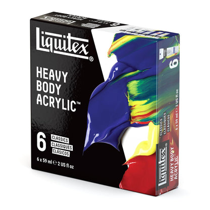 Liquitex Set con 6 Pinturas Acrílicos Heavy Body 59 ml