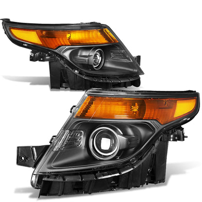 DNA Motoring Conjunto de Faros Proyectores, Negro/Ámbar HL-OH-FEXP11-BK-AM