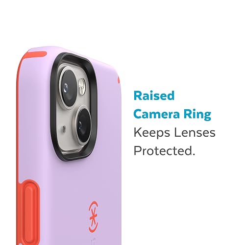 Speck - Funda para iPhone 15 Plus y 14 Plus, protección contra caídas, Resistente a los arañazos, Funda para iPhone MagSafe con Revestimiento Suave al Tacto, iPhone de 6.7 Pulgadas, Doble Capa,