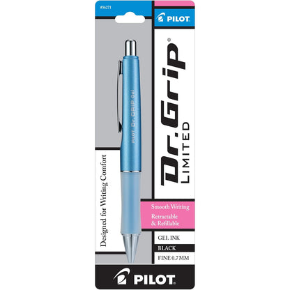 Pilot Dr. Grip Limited - Bolígrafo de gel retráctil, Retráctil, azul (Ice Blue Barrel)