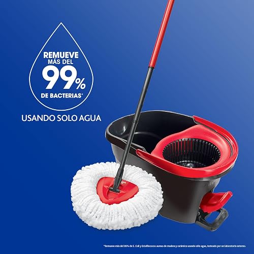 Vileda Easy Wring Trapeador Microfibra y Cubeta con Pedal + 1 Repuesto