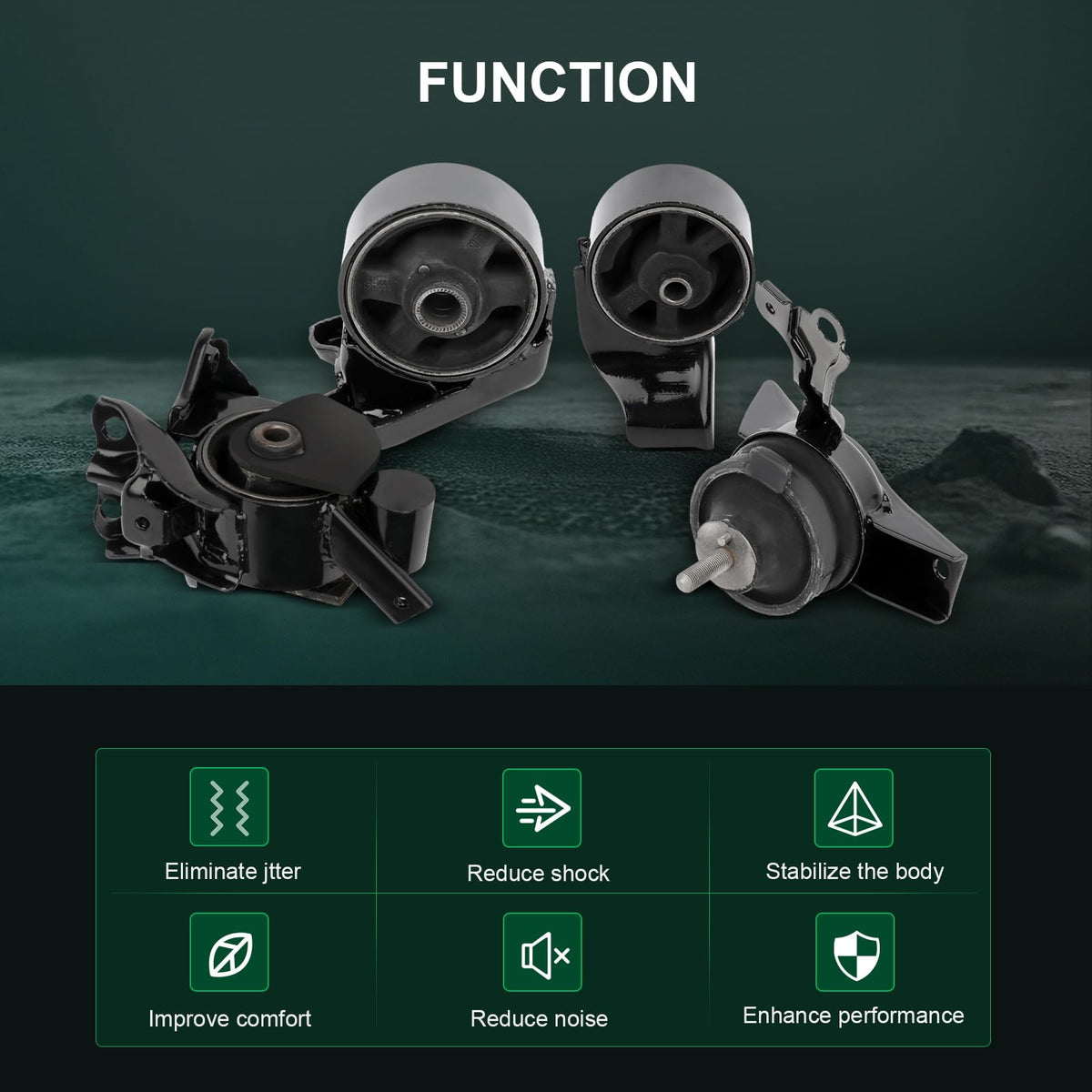 SCITOO - Kit de montaje de motor compatible con Hyundai 2001-2006 para Elantra 2003-2005 para Tiburon, OE A7101 A7116 A7118 A7128