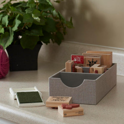 Household Essentials - Cajón Organizador Profundo para Almacenamiento, (3 Section), Gris, 1