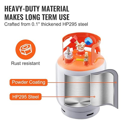 VEVOR - Tanque de recuperación de refrigerante con Interruptor de Flotador, 30 Libras. Capacidad AC - Tanque de recuperación con Adaptador de ¼ a ½, Tanque de recuperación Reutilizable HVAC para Todo
