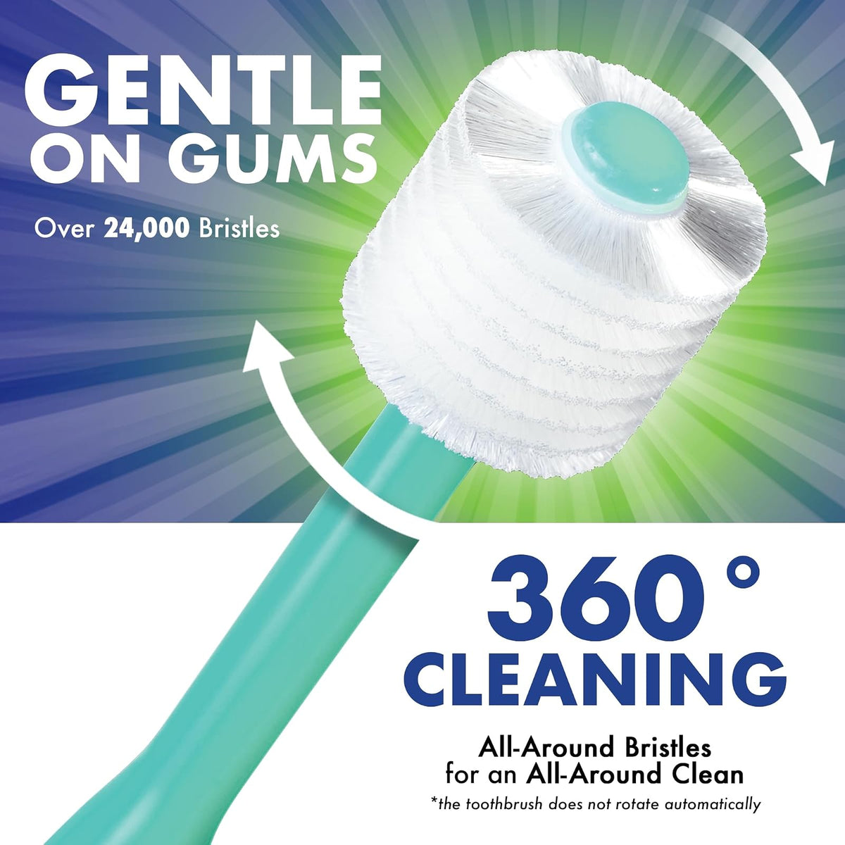 Cepillo de Dientes para Bebé Brilliant Oral Care con Cerdas Suaves y Cabezal Redondo, Aprobado para Niños Pequeños, Fácil de Usar, Limpieza Completa de la Boca, 4-24 Meses (Cuando Salen los Dientes Frontales), Azul, Menta y Amarillo, Paquete de 3