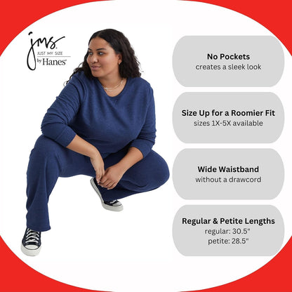 Just My Size Women's Plus-Size Fleece Sweatpant