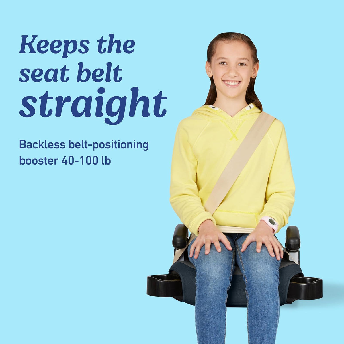 Graco TurboBooster 2.0 Asiento elevador sin respaldo para automóvil, Denton | Asiento elevador de viaje para niños de 4 a 10 años, peso de 40 a 100 libras, altura de hasta 57 pulgadas