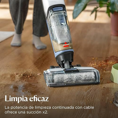 Bissell CrossWave Edge Zero-Gap Trapeador al aspiradora en seco húmedo, 4111A | Potente succión para suelos de baldosas y eliminación de manchas; borde de espacio cero llega a zócalos y esquinas