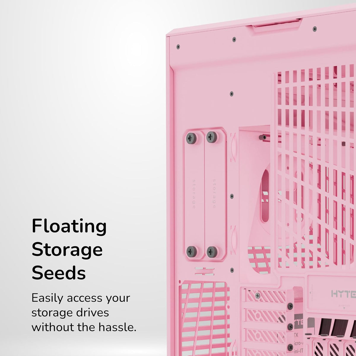 Gabinete Hyte Y70 - CS-HYTE-Y70-SM ATX de Doble cámara - Strawberry Milk Cable Riser