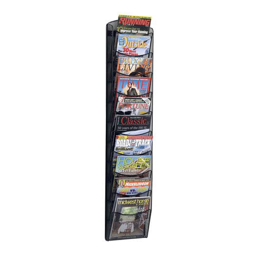 Safco 5579BL Onyx Mesh Magazine Rack, Black