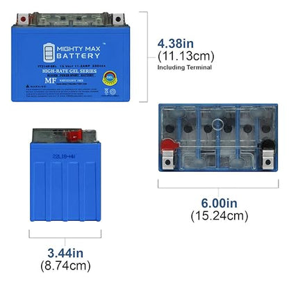 Mighty Max Battery YTZ14S Gel 12V 11.2Ah 230CCA SLA Power Sport Batería Producto Marca