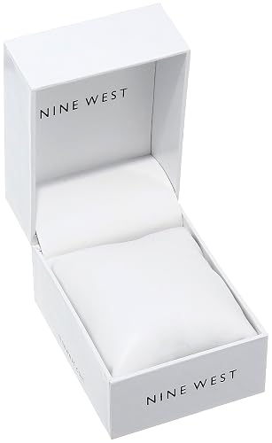 Nine West - Reloj de pulsera con detalles de vidrio para mujer