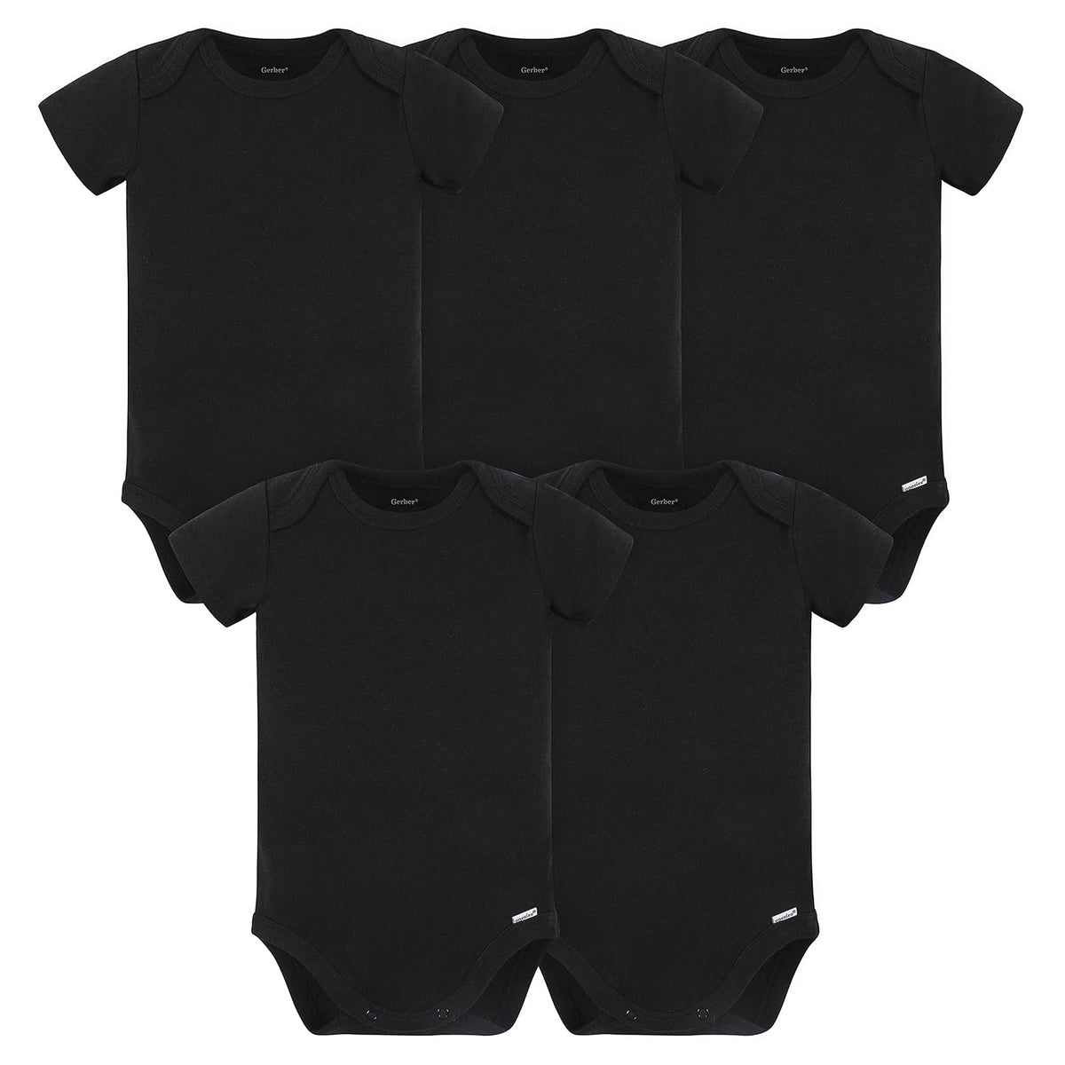 Gerber Paquete de 5 mamelucos unisex para bebé, paquete de 180 g/m²