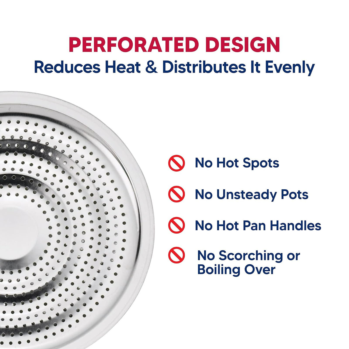 HIC Heat Diffuser Reducer Flame Guard Simmer Plate, 8.25-Inches