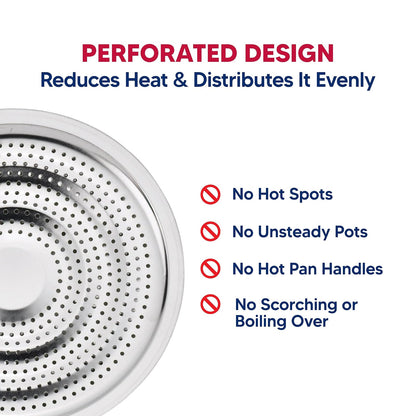 HIC Heat Diffuser Reducer Flame Guard Simmer Plate, 8.25-Inches