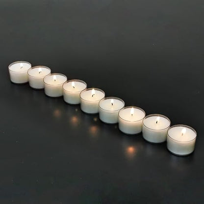Stonebriar 192 unidades blancas sin perfume de 6 a 7 horas de tiempo de combustión extendido taza transparente de té velas