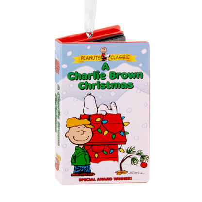 Hallmark A Charlie Brown - Estuche de Video Retro de Navidad para decoración navideña, Regalos de película de Navidad