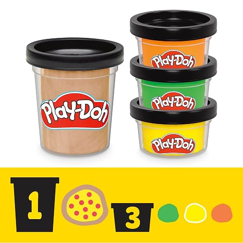 Play-Doh Hasbro Tortugas Ninjas Horno Lanzapizzas - Kit de Manualidades con 1 Figura, Horno para Pizza, Accesorios y 4 Latas niños y niñas a Partir de 4 años