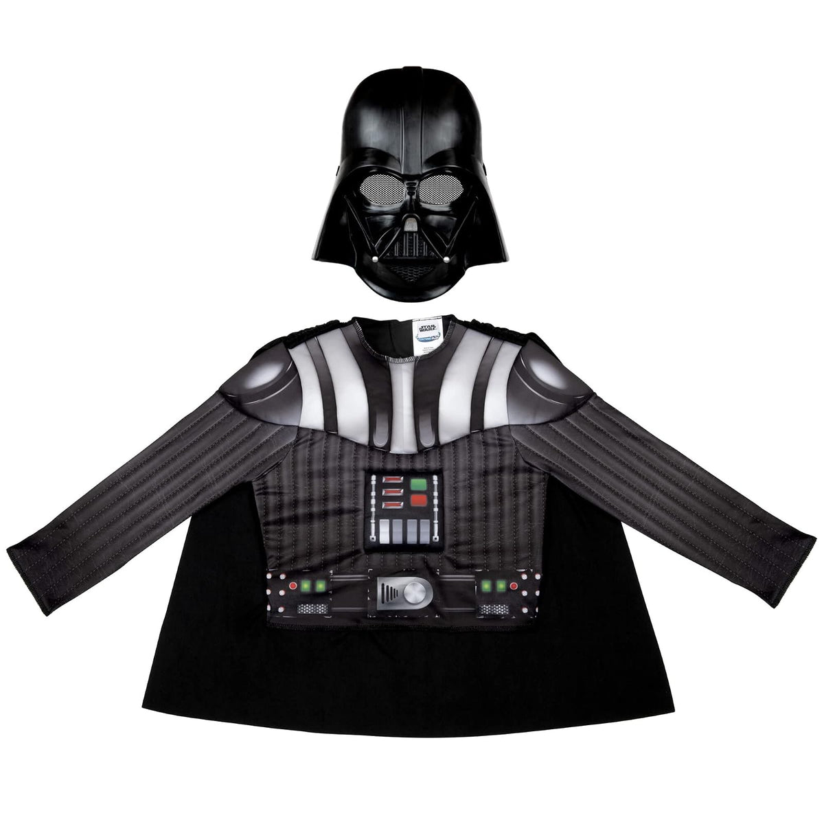 Star Wars Darth Vader - Juego de Caja de Pecho Muscular para jóvenes, Parte Superior Acolchada y Capa con máscara de plástico, Talla S (4-7) Multicolor