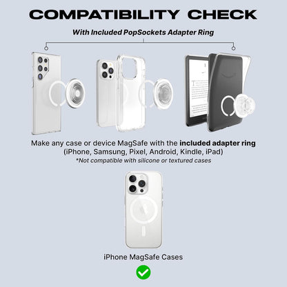 PopSockets - Empuñadura para teléfono MagSafe con Soporte, Soporte magnético, Parte Superior Intercambiable, sujeción Segura para iPhone MagSafe, Agarre para teléfono y Tablet, Lindos PopSockets
