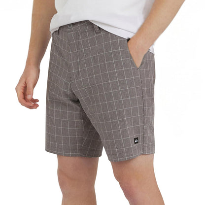 Quiksilver Short Híbrido para Hombre - 42 - Diseño a cuadros, hierro