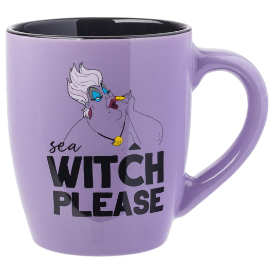 Silver Buffalo Disney Villains Ursula Sea Witch Please Jumbo Taza de cerámica curvada, 25 onzas