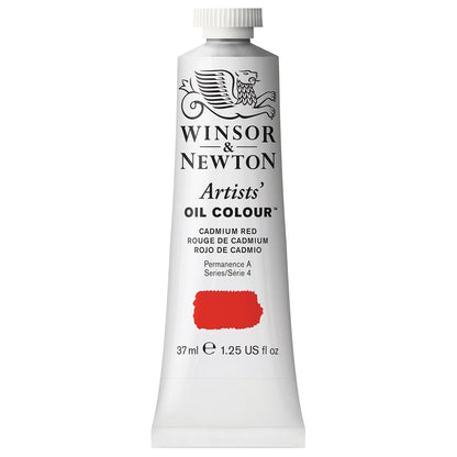 Winsor & Newton Artists' Oil Colour Pintura al Óleo Profesional, 37 ml - 37-ml Tube - Rojo (Cadmium Red)