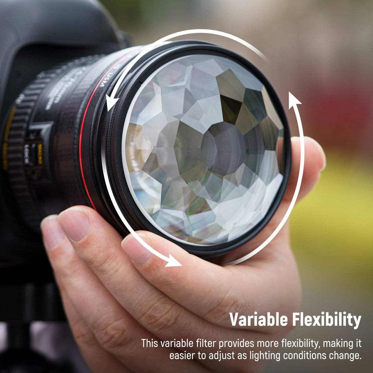 NEEWER 82mm Filtro de Lente de Prisma de Caleidoscopio, Filtro de Efecto de Vidrio de Cristal de Prisma para Fotografía con Múltiple Refracción y Número Variable de Sujetos Fotográficos