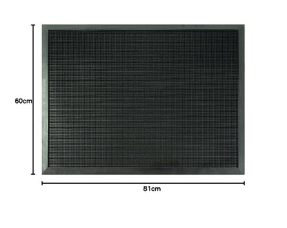 Tapete de Hule Heavy Trafic 60 x 81 cm, Negro, Retiene el Polvo y Agua Gracias a Sus Costillas Limpiadoras, Muy Resistente, para Colocarse en Cualquier Tipo de Entrada.