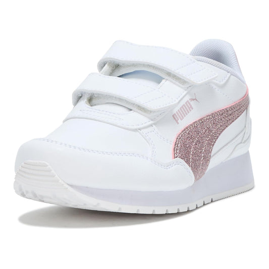 Puma - Tenis Unisex de St Runner con Velcro para niños
