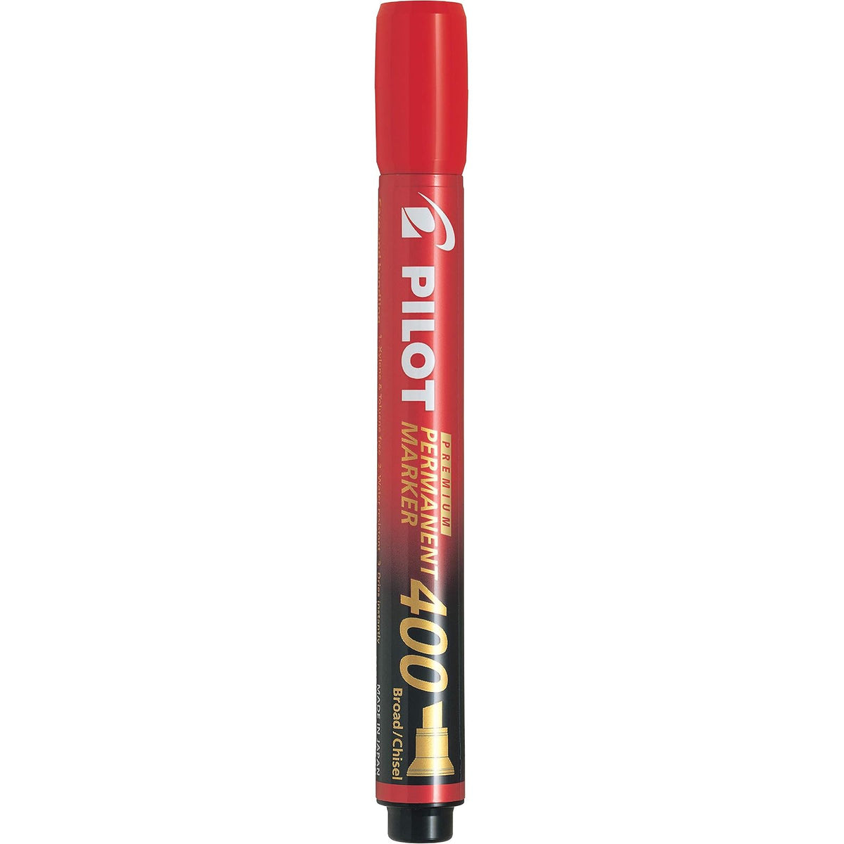Pilot Marcador Permanente SCA400, punta de cincel, tinta roja, 12 unidades, 44115