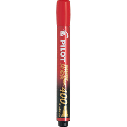 Pilot Marcador Permanente SCA400, punta de cincel, tinta roja, 12 unidades, 44115