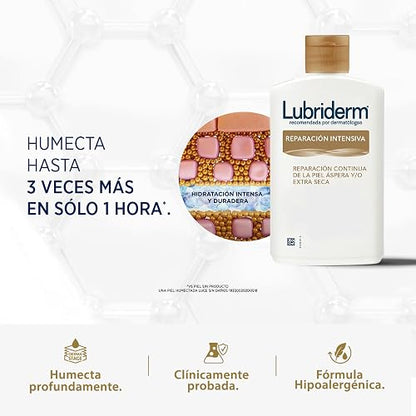 Lubriderm Crema Corporal Intense Repair 400ml - Paquete de 3