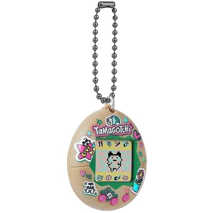 TAMAGOTCHI - Mascota Virtual Original Celebration Egg, Tonos Tierra | Earth Tones coleccionable, minijuego adivinanza, múltiples evoluciones adultas, cadena llavero, batería CR2032, 8+ años