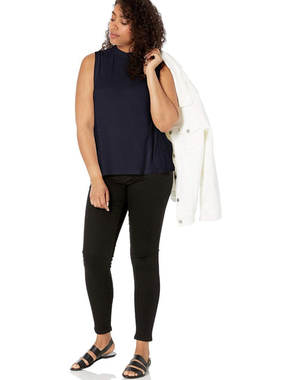 Daily Ritual Mujer Camisa sin Mangas con Cuello Alto y Ajuste Relajado