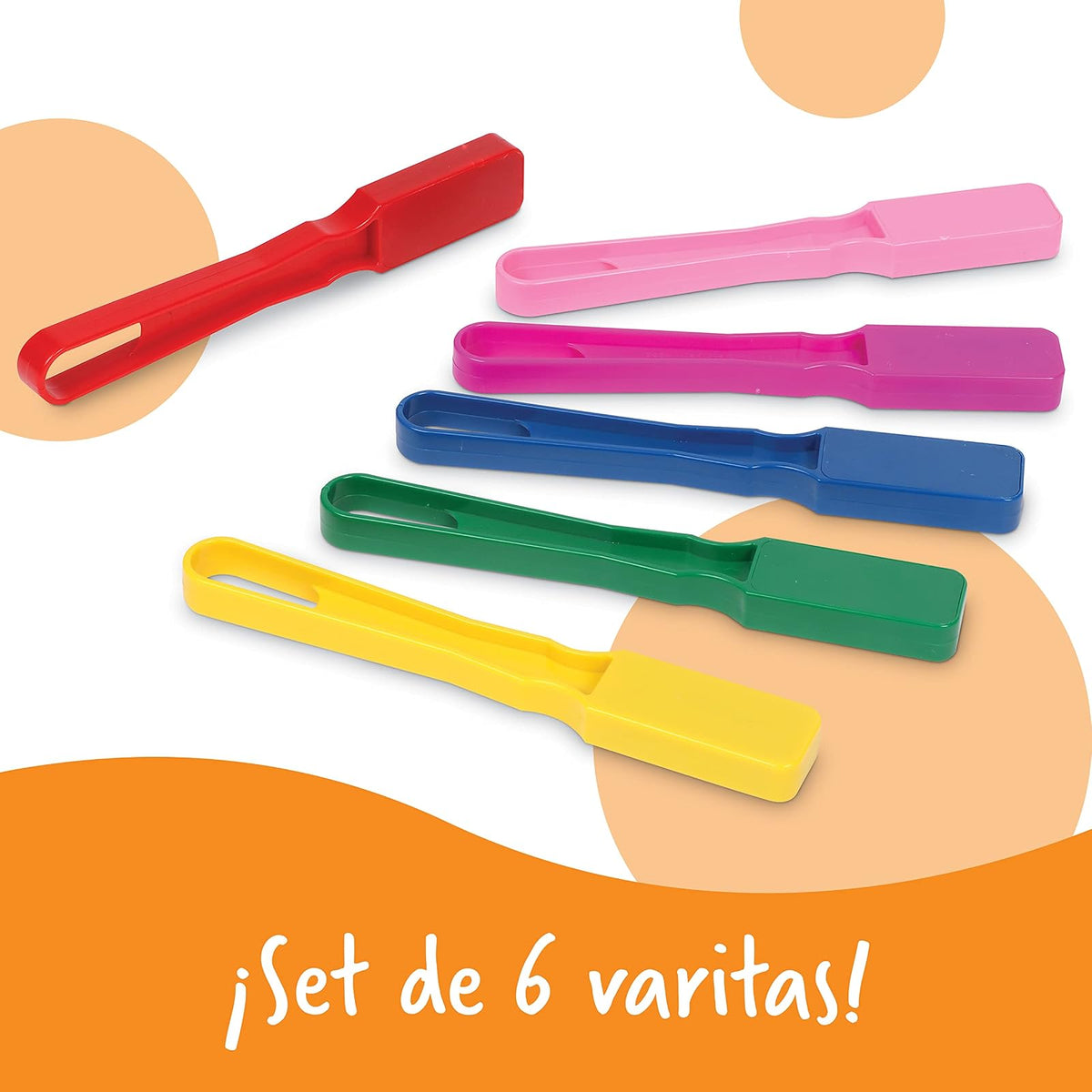 Learning Resources LER0762 Magnetic Wands, Set de 6, 8 In L, Multicolor