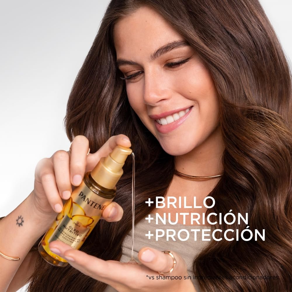 Pantene Aceite Para Cabello Nutre, Protege, Da Brillo Y Antifrizz Con Provitamina B5 95 ml
