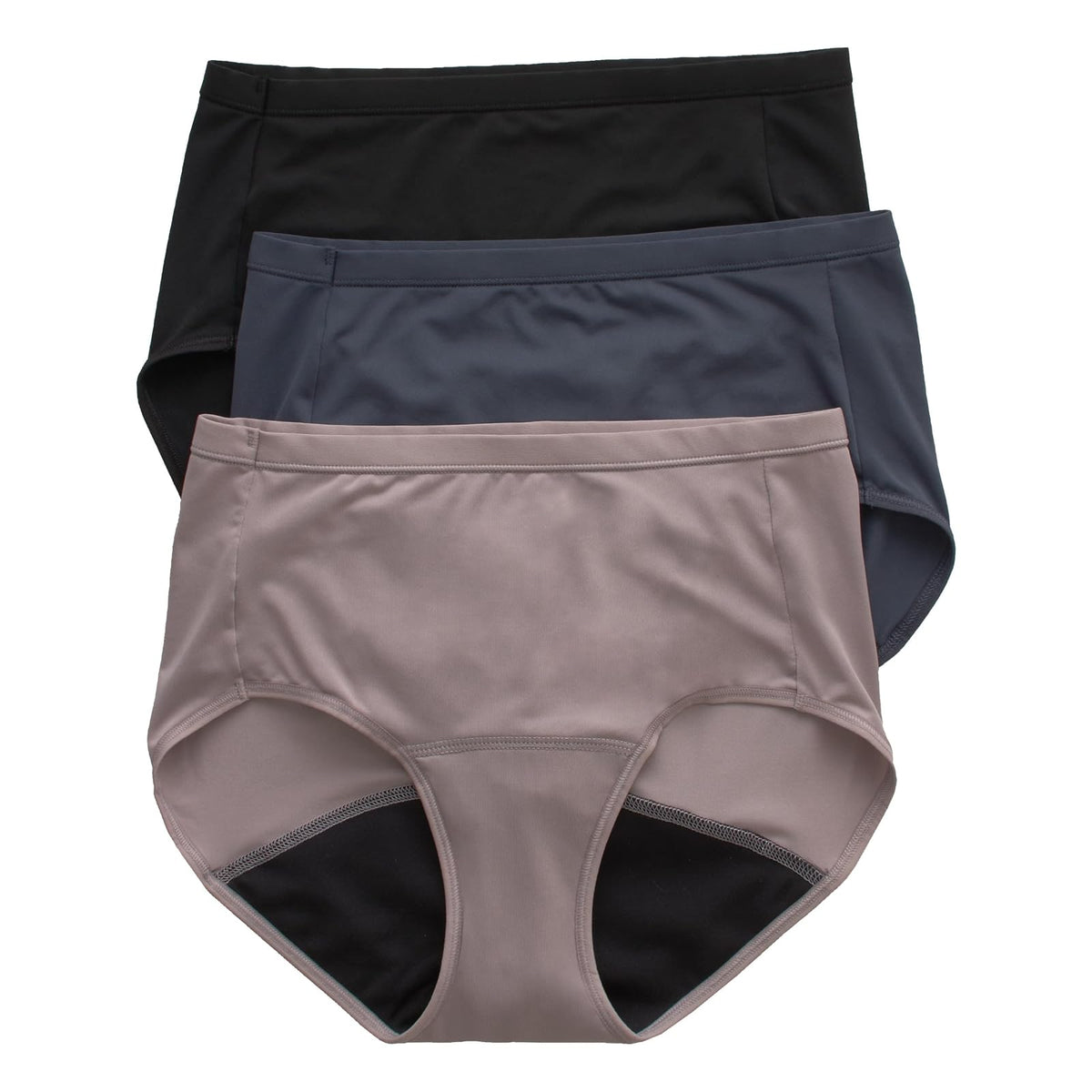 Hanes Paquete de 3 Calzoncillos de luz Fresca y Seca y período moderado, múltiples Opciones Disponibles Ropa Interior para Mujer
