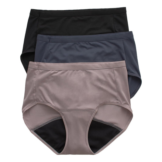 Hanes Paquete de 3 Calzoncillos de luz Fresca y Seca y período moderado, múltiples Opciones Disponibles Ropa Interior para Mujer
