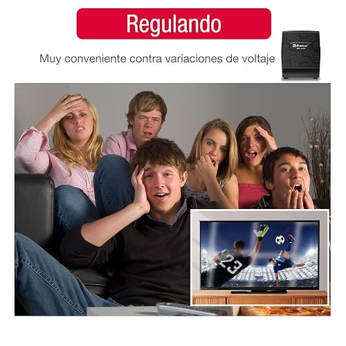 Koblenz Regulador Electrónico de Voltaje de 1350 VA / 700 W con 8 Contactos Regulados, con Luz LED, Supresor de Picos, Ideal para Televisiones y Computadoras, para Hogar y Oficina RB-1350