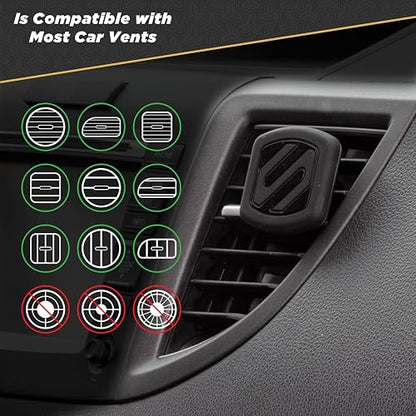 Scosche MAGVM2B - Soporte magnético para dispositivos móviles, Negro, 1 unidad
